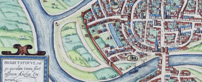 Part of an old map of central Bristol.